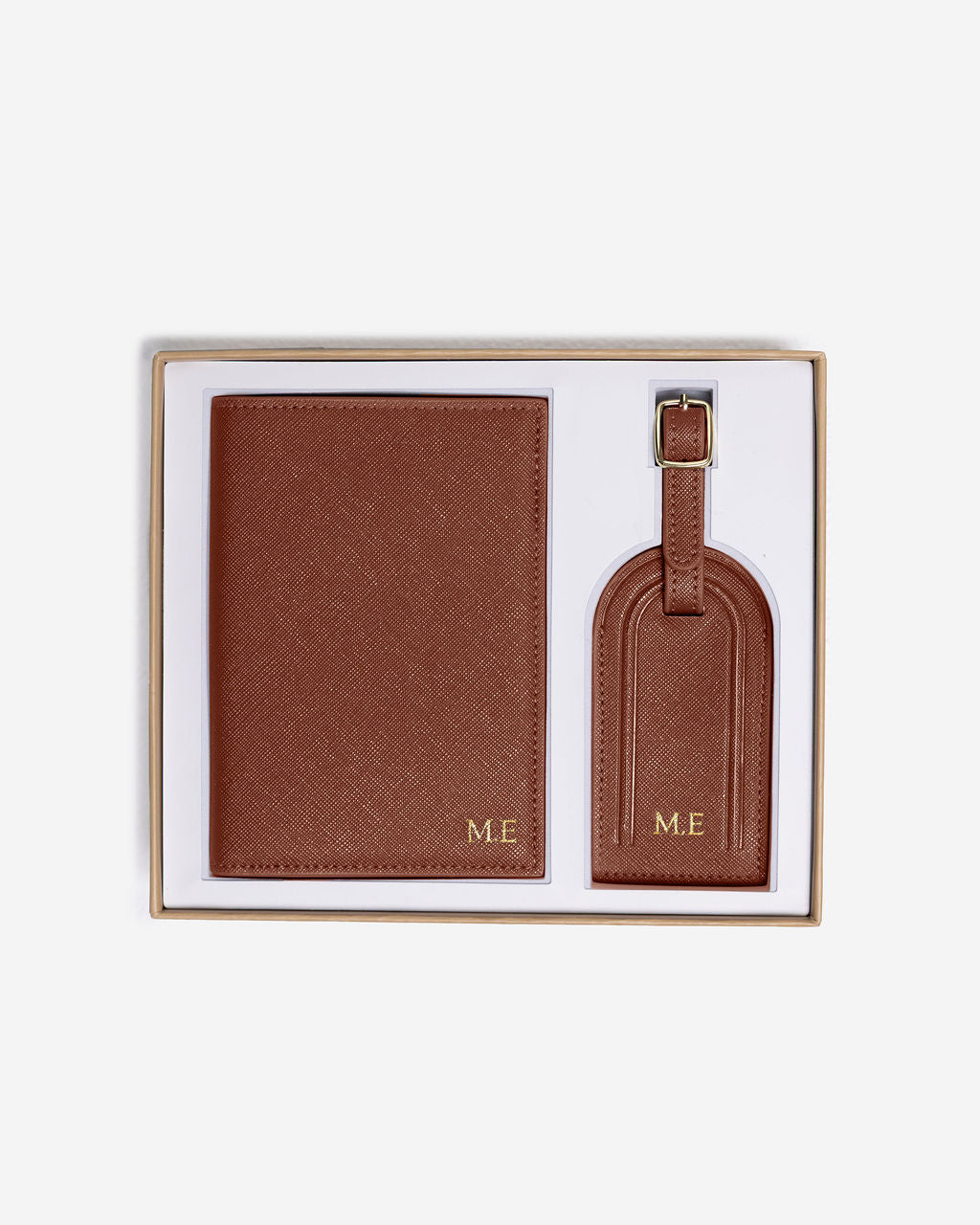 Personalised Passport Holder and Luggage Tag Set