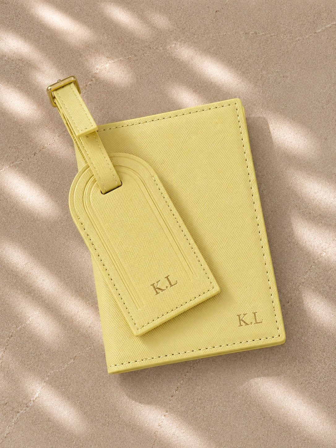 Personalised Passport Holder and Luggage Tag Set