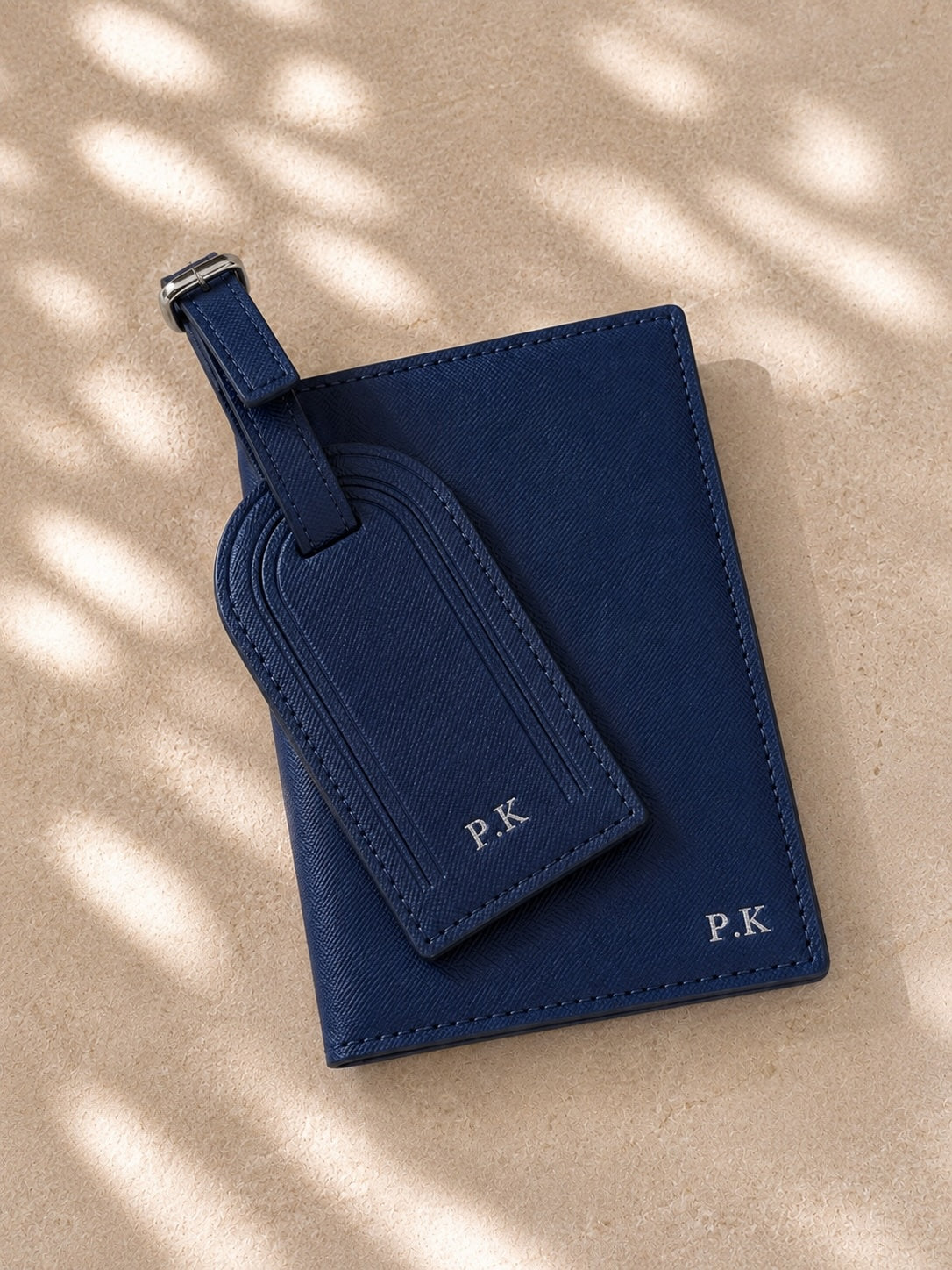 Personalised Passport Holder and Luggage Tag Set
