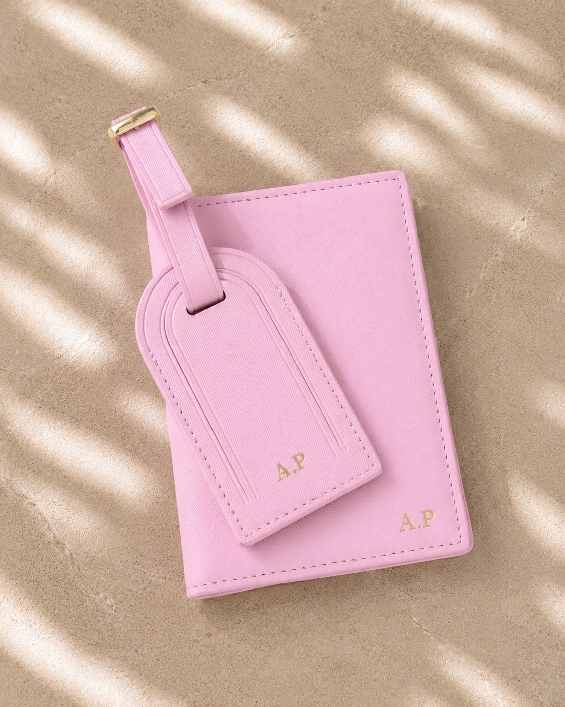 Personalised Passport Holder and Luggage Tag Set