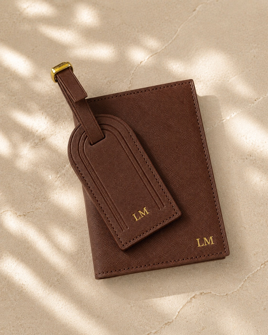 Personalised Passport Holder and Luggage Tag Set