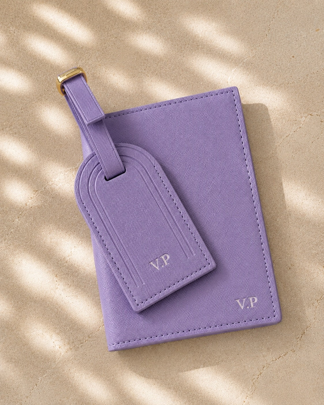 Personalised Passport Holder and Luggage Tag Set